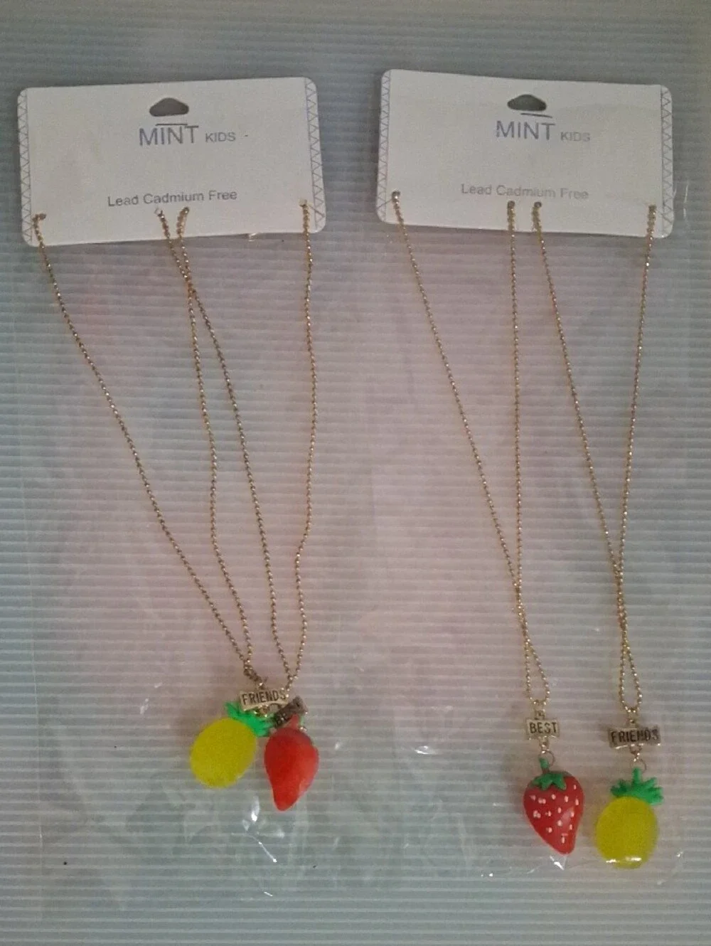 MINT Kids Gold-Tone Necklace Set with Fruit Charms